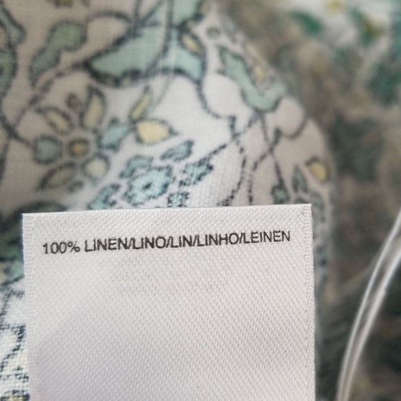 NEW! JONES NY SPORT Linen Floral Pullover Blouse Top Medium. - Picture 5 of 8